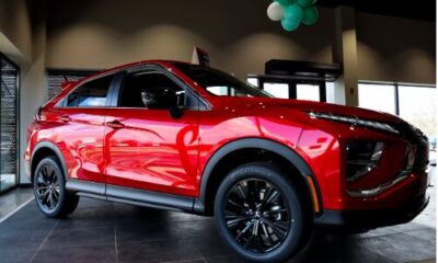 car displayed at a Brisbane Mitsubishi dealership